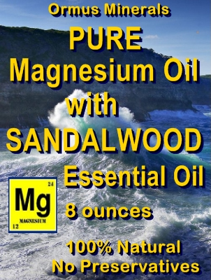 Ormus Minerals -Pure Magnesium Oil with SANDALWOOD EO